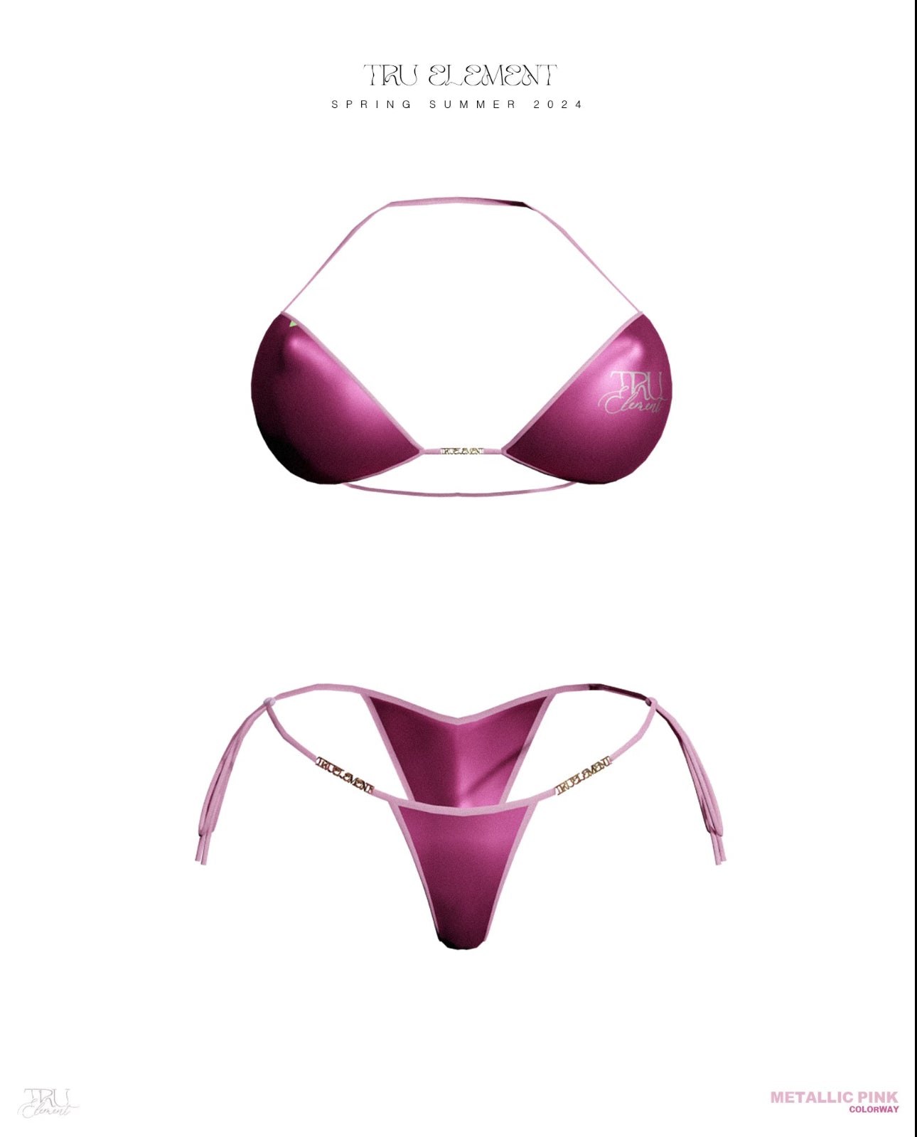 Tru Bikini - Pink Metallic