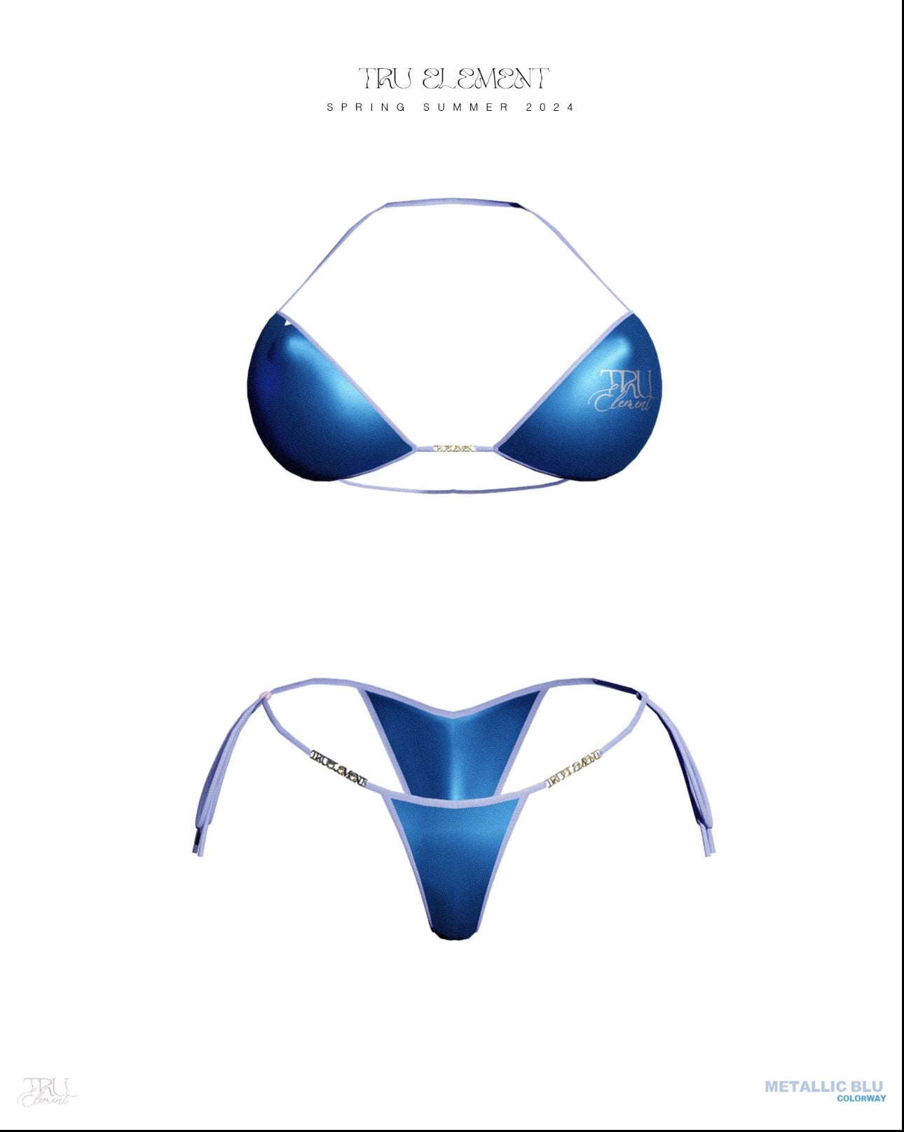 Tru Bikini - Blue Metallic